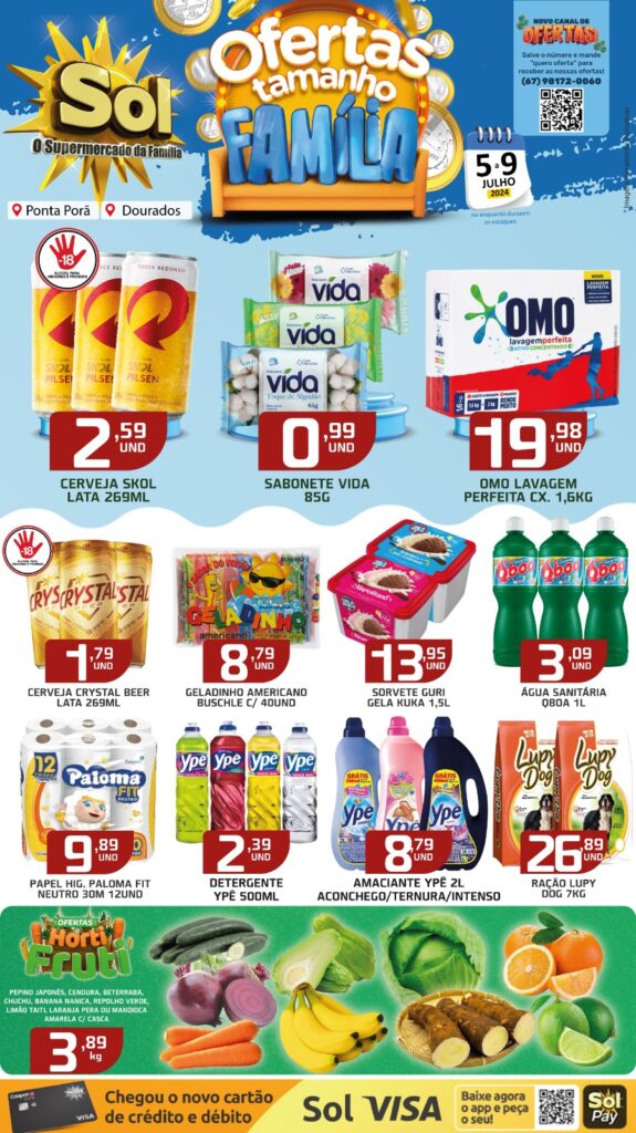 Supermercado Sol e as ofertas tamanho família Supermercado Sol e as ofertas tamanho família