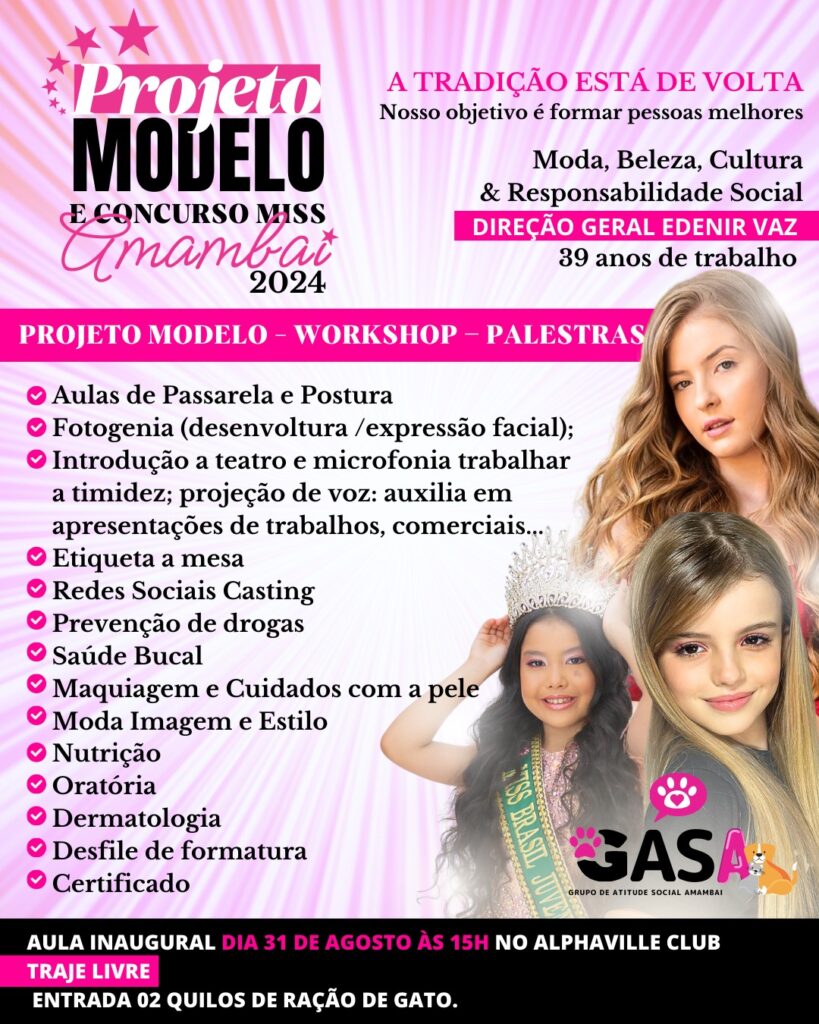Projeto Modelo Amambai 2024 está com inscrições abertas Projeto Modelo Amambai 2024 está com inscrições abertas