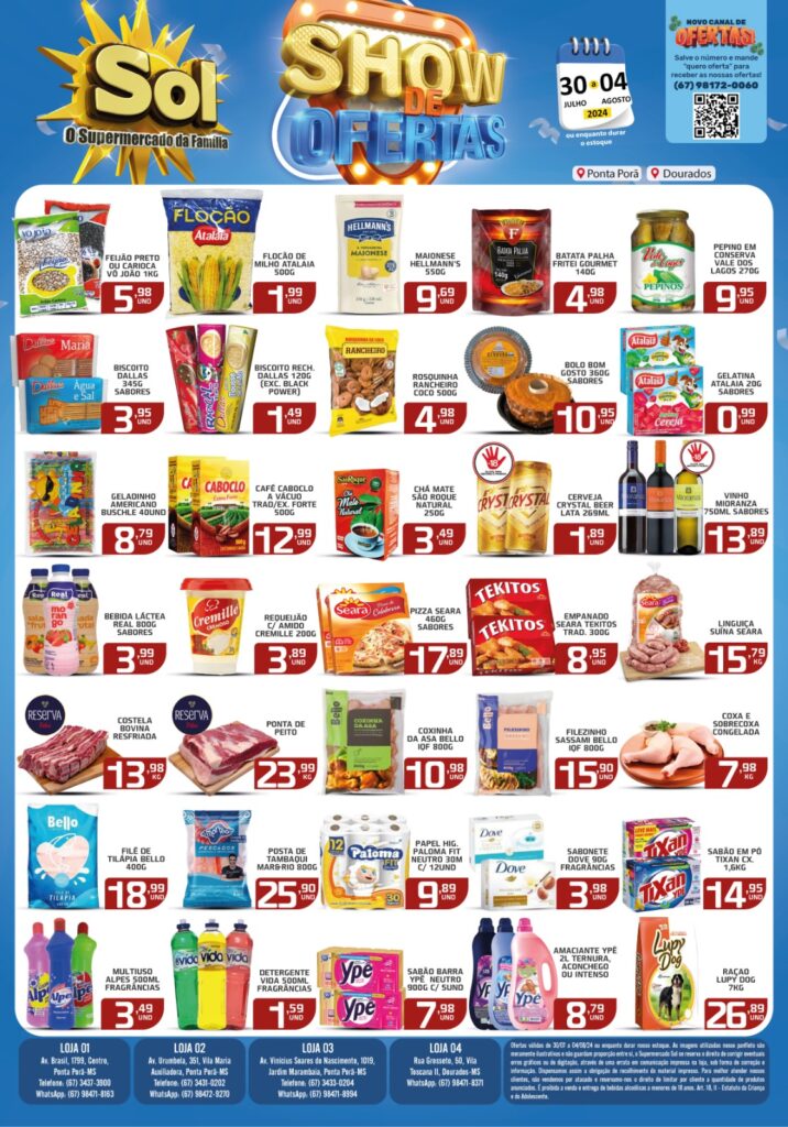 Supermercado Sol e o show de ofertas