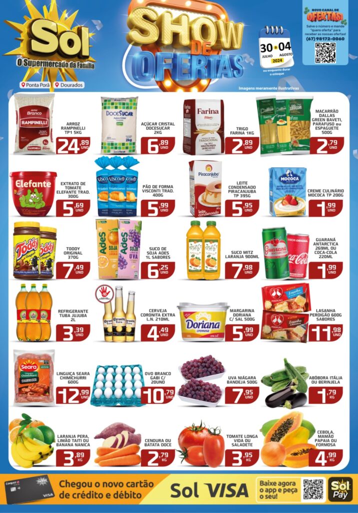 Supermercado Sol e o show de ofertas