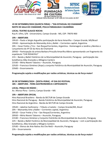 Sétimo Festival do Chamamé será lançado nesta quinta-feira Sétimo Festival do Chamamé será lançado nesta quinta-feira