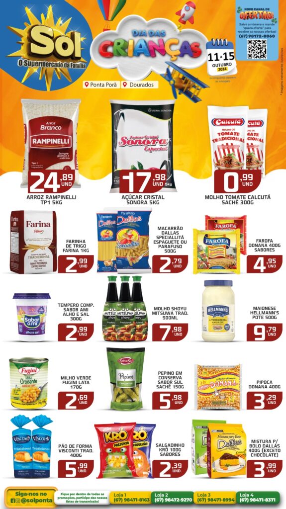 Ofertas dia das Crianças no supermercado Sol Ofertas dia das Crianças no supermercado Sol