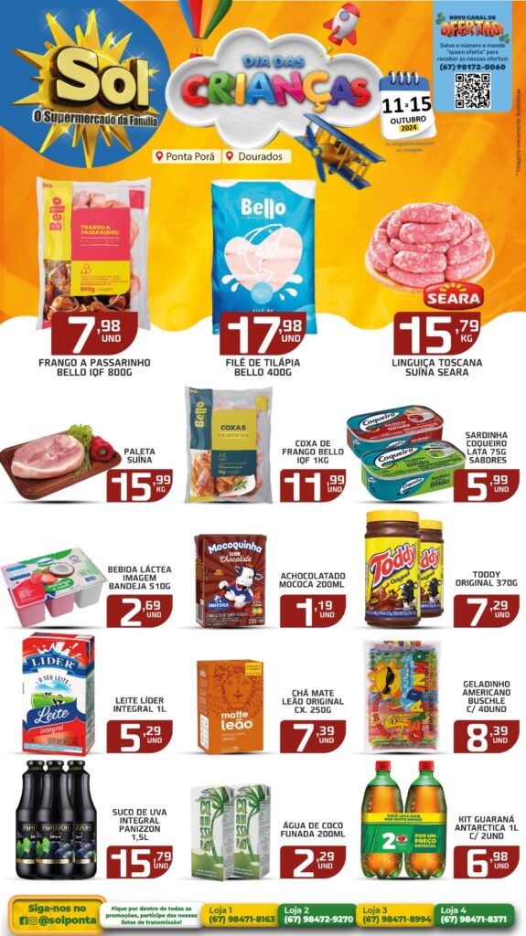 Ofertas dia das Crianças no supermercado Sol Ofertas dia das Crianças no supermercado Sol