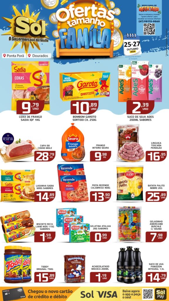 Supermercado Sol e as Ofertas Tamanho Família Supermercado Sol e as Ofertas Tamanho Família