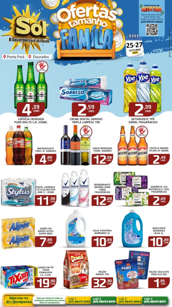 Supermercado Sol e as Ofertas Tamanho Família Supermercado Sol e as Ofertas Tamanho Família