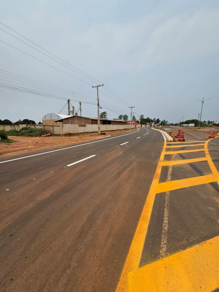 Ponta Porã: Obra de duplicação da MS-164 entra na reta final com aplicação da sinalização horizontal
