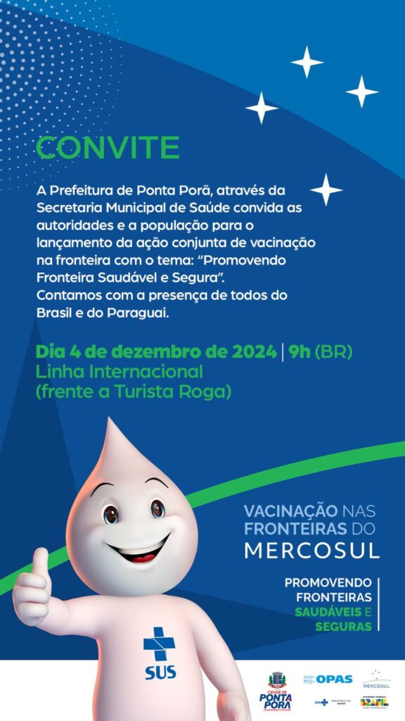 Campanha de vacinação em Ponta Porã e Pedro Juan começa nesta quarta-feira