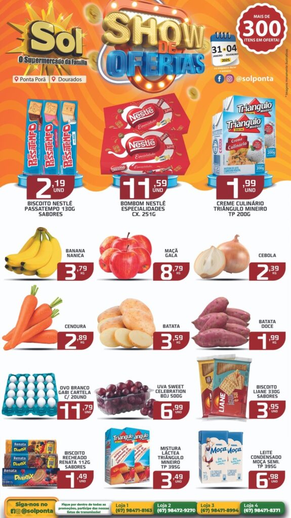 Ofertas Show de Prêmios do Supermercado Sol Ofertas Show de Prêmios do Supermercado Sol