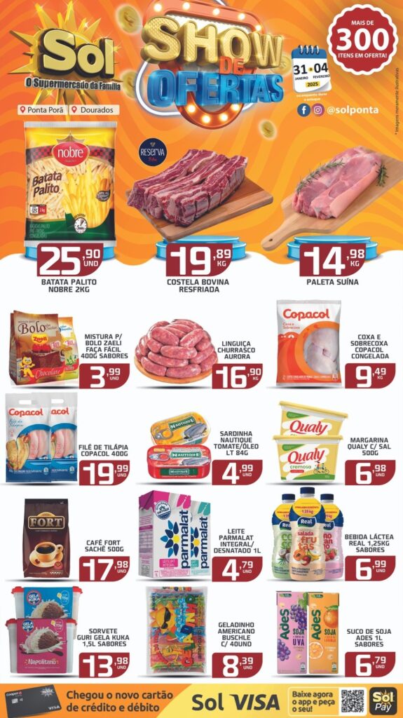 Ofertas Show de Prêmios do Supermercado Sol Ofertas Show de Prêmios do Supermercado Sol