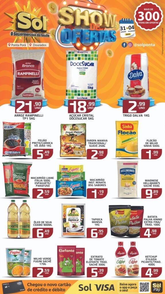 Ofertas Show de Prêmios do Supermercado Sol Ofertas Show de Prêmios do Supermercado Sol