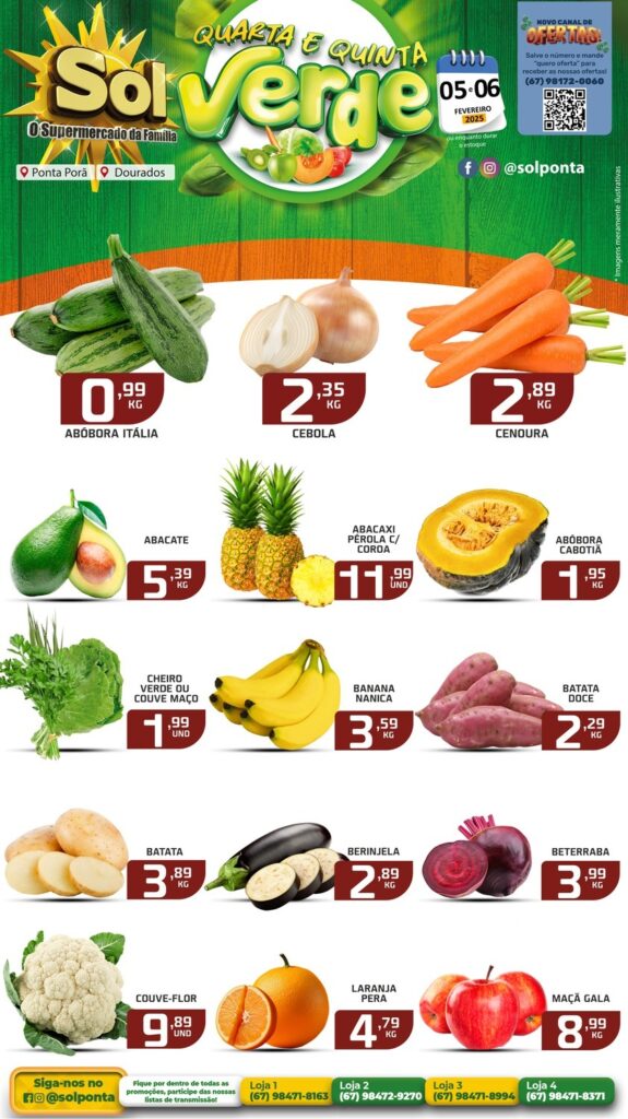Supermercado Sol e as ofertas da quarta e quinta verde Supermercado Sol e as ofertas da quarta e quinta verde