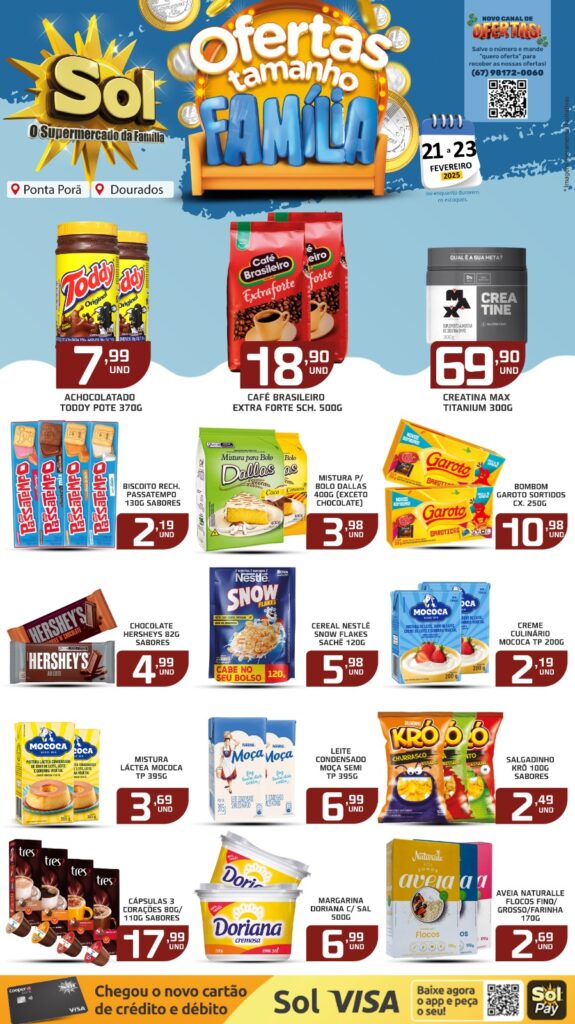 Confira ofertas Tamanho Família do Supermercado Sol