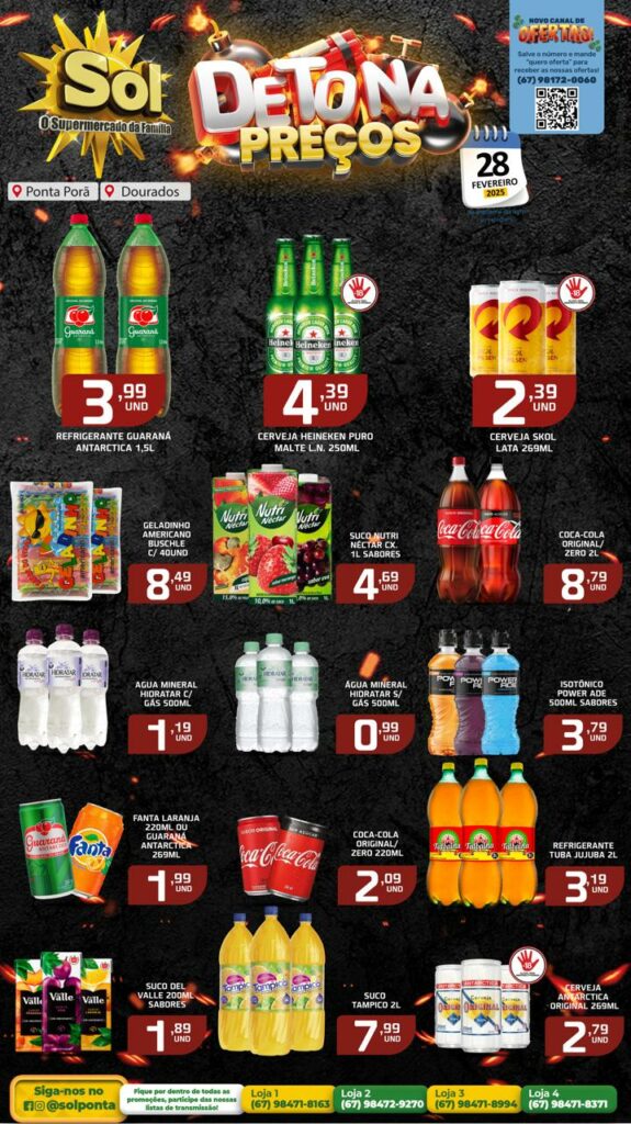 Confira ofertas Detona Preço do supermercado Sol