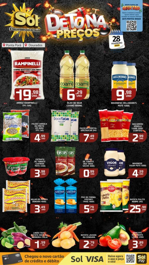 Confira ofertas Detona Preço do supermercado Sol