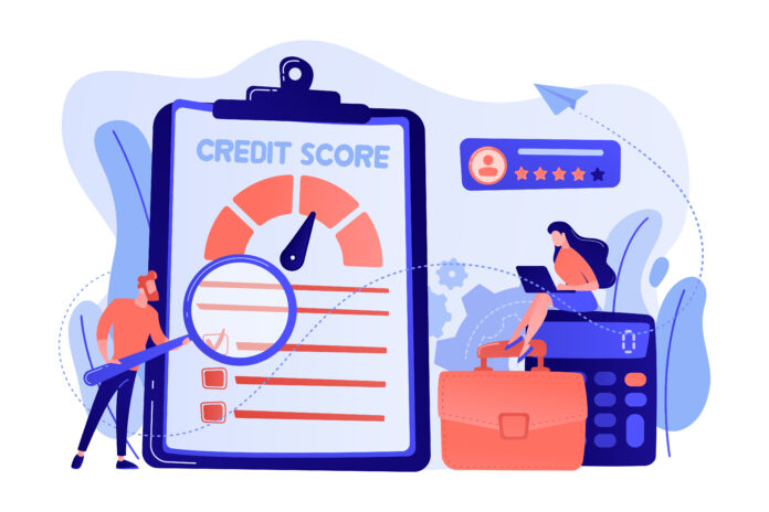 Credit rating concept vector illustration.