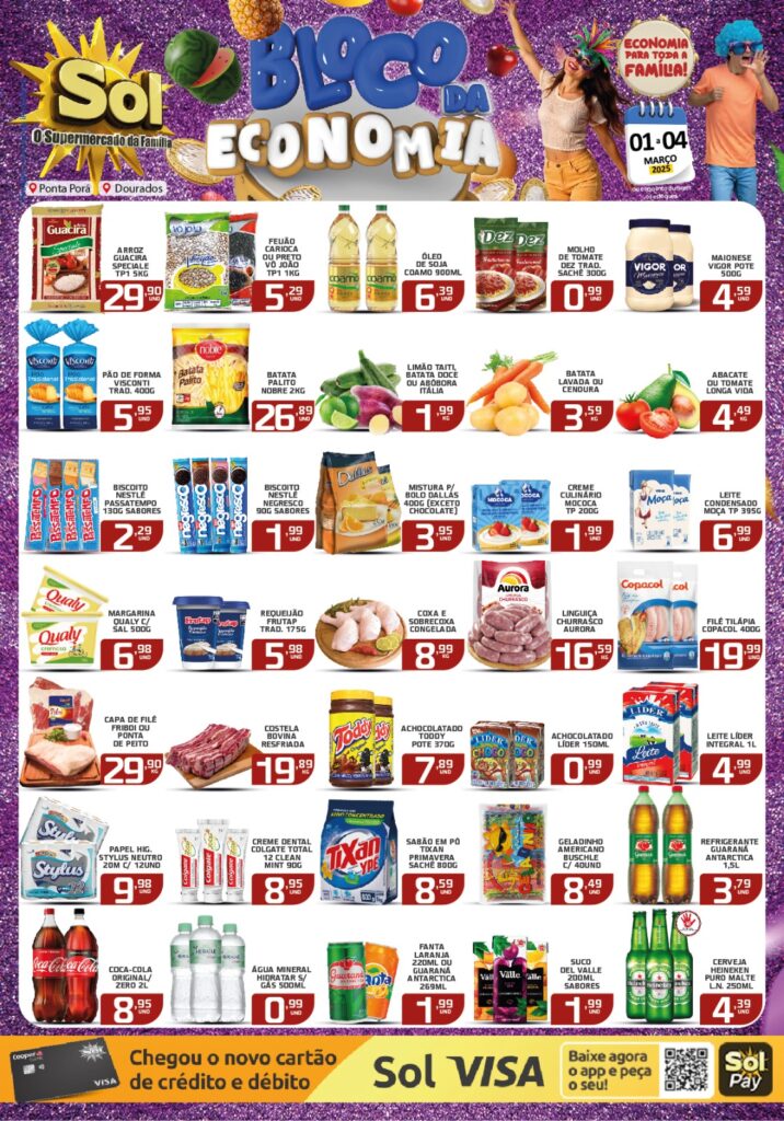Confira ofertas de Carnaval do supermercado Sol