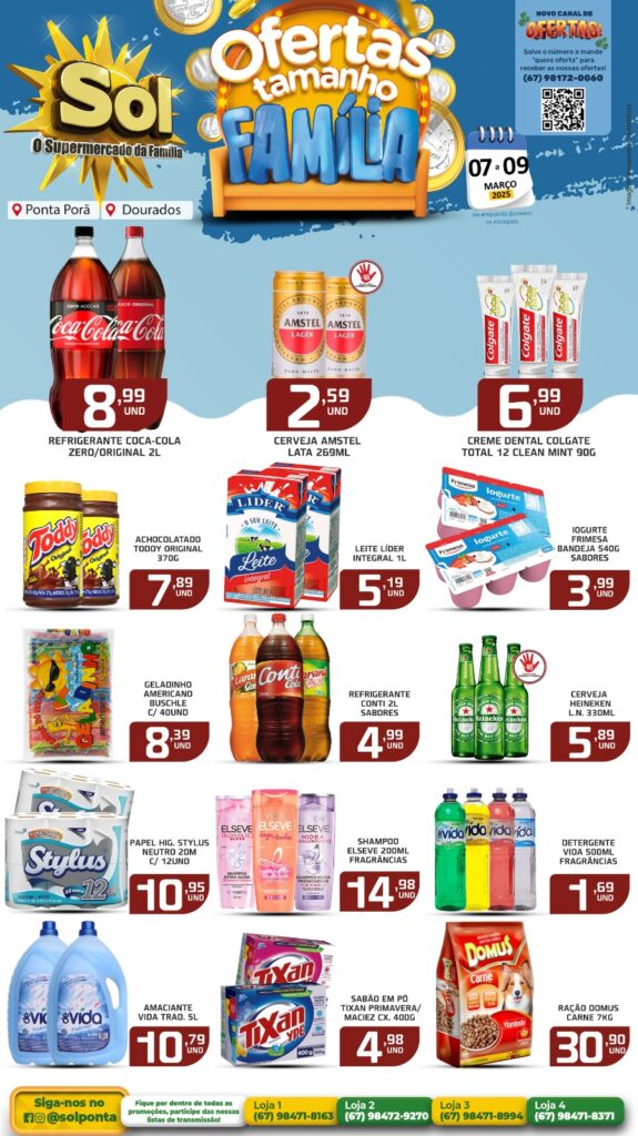 Ofertas Tamanho Família do Supermercado Sol