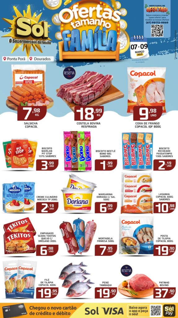 Ofertas Tamanho Família do Supermercado Sol