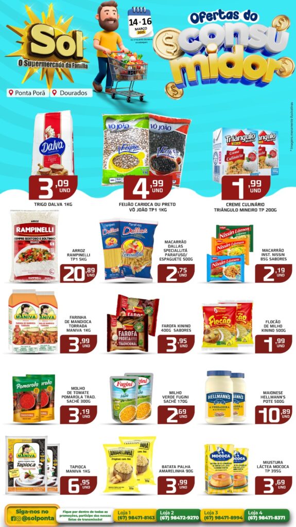 Confira as Ofertas do Consumidor no Supermercado Sol