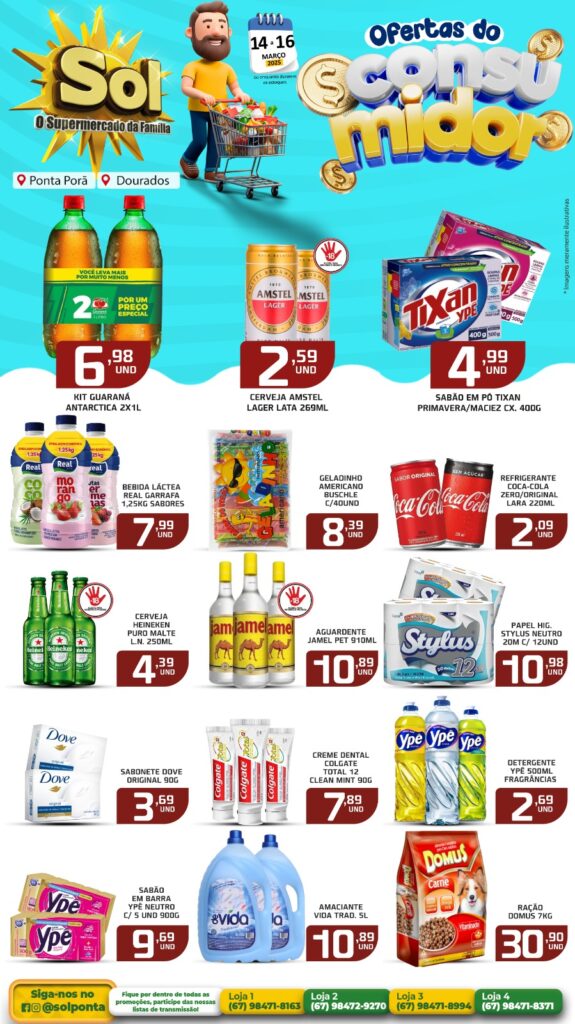 Confira as Ofertas do Consumidor no Supermercado Sol