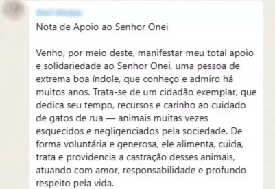 Homem que alimenta animais abandonados é hostilizado por vizinhos Homem que alimenta animais abandonados é hostilizado por vizinhos