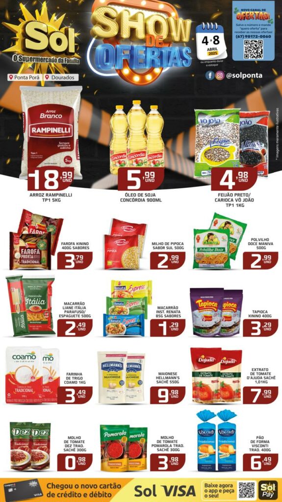 Confira Show de Ofertas do Supermercado Sol