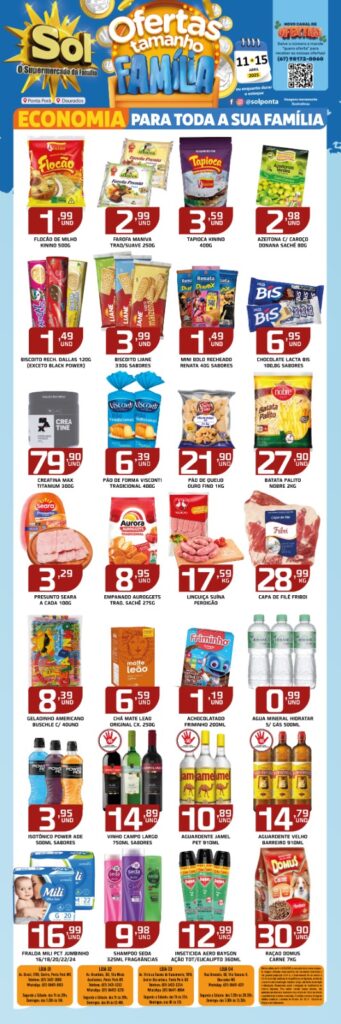 Confira as Ofertas Tamanho Família do Supermercado Sol