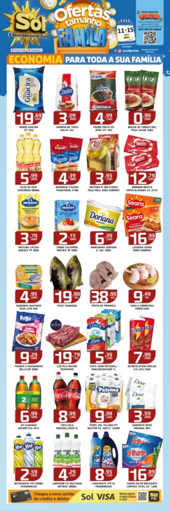 Confira as Ofertas Tamanho Família do Supermercado Sol