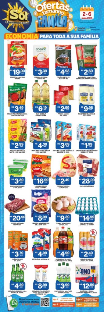 Veja as ofertas Tamanho Família do Supermercado Sol