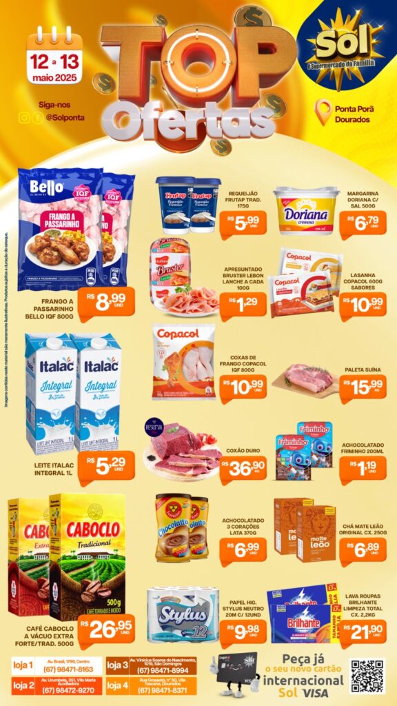 Top Ofertas do supermercado Sol