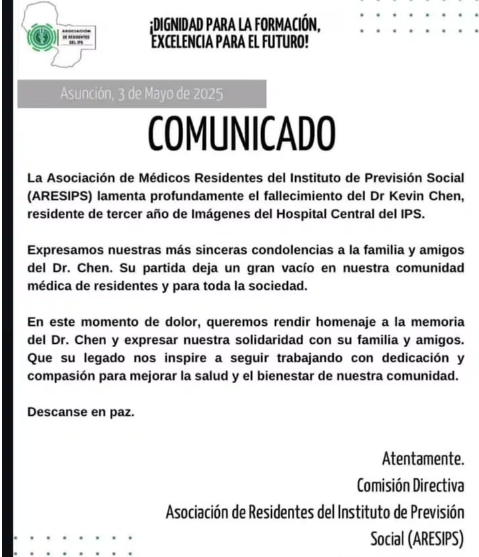 Reportan fallecimiento de otro joven médico residente Reportan fallecimiento de otro joven médico residente