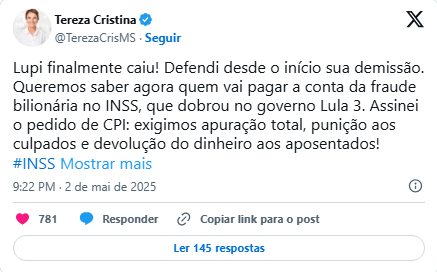 Com bancada dividida em MS, oposição corre para protocolar CPMI do INSS Com bancada dividida em MS, oposição corre para protocolar CPMI do INSS