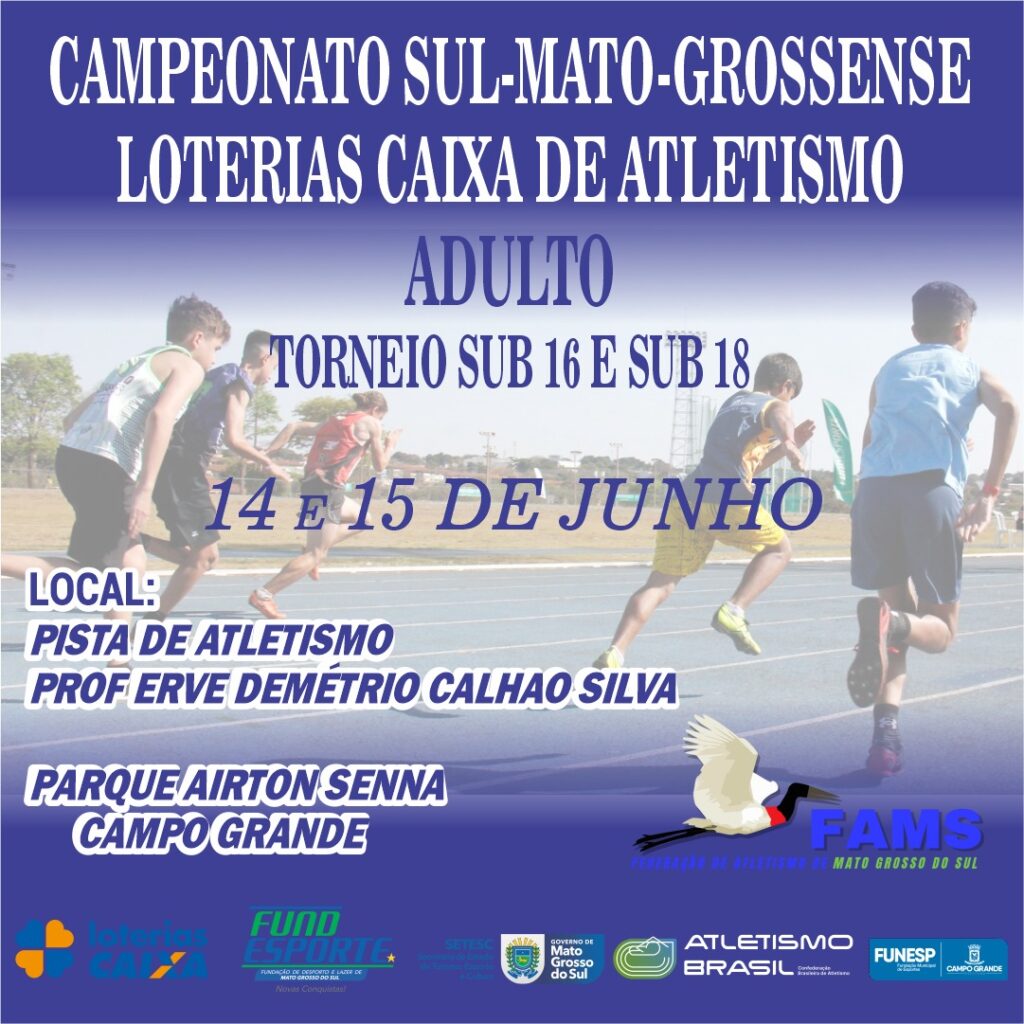 MS evolui e tem destaque no cenário do atletismo; Campeonato Sul-mato-grossense é próxima data oficial