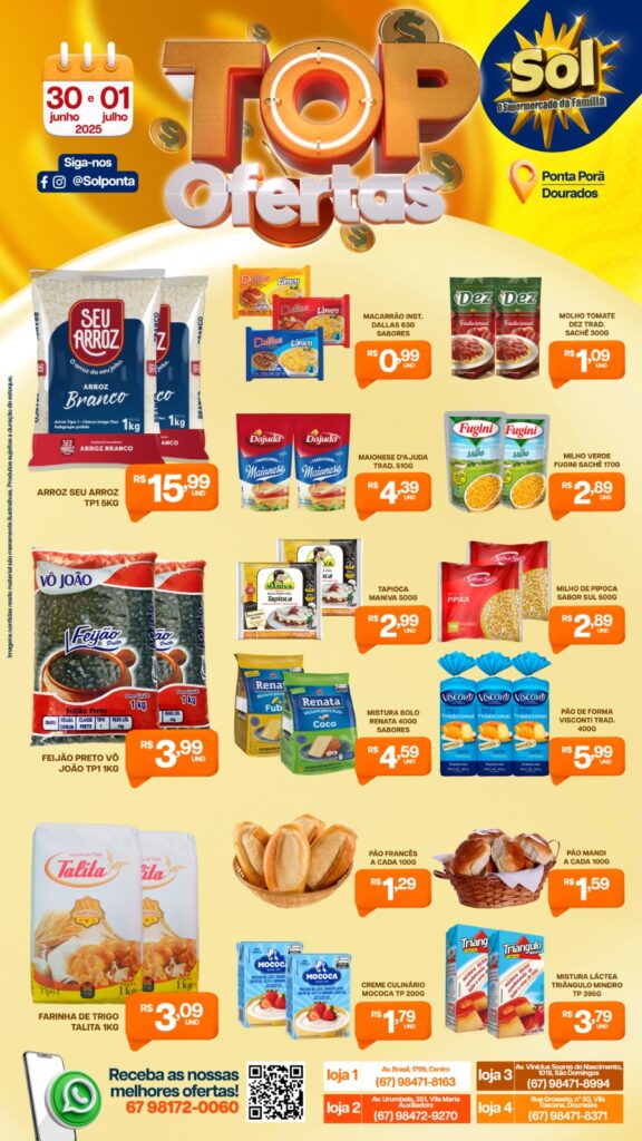 Supermercado Sol e as Top ofertas