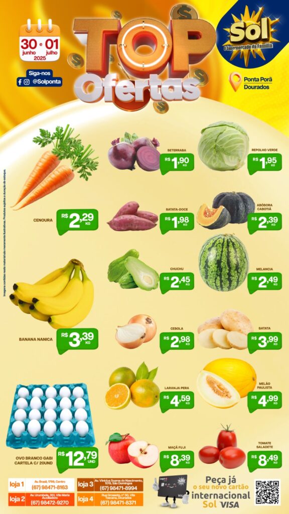 Supermercado Sol e as Top ofertas
