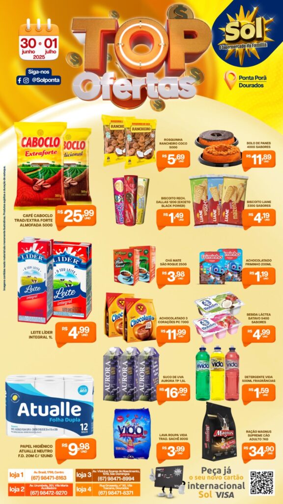 Supermercado Sol e as Top ofertas