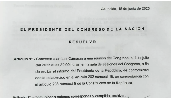 Santiago Peña adelantará su informe presidencial a Horacio Cartes antes que al Congreso