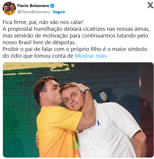 Filhos de Bolsonaro repercutem uso de tornozeleira eletrônica e toque de recolher para o pai Filhos de Bolsonaro repercutem uso de tornozeleira eletrônica e toque de recolher para o pai