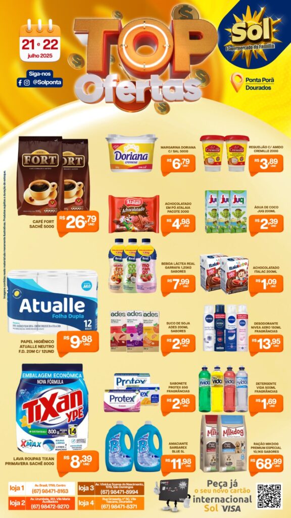 Supermercado Sol e as Top ofertas da semana