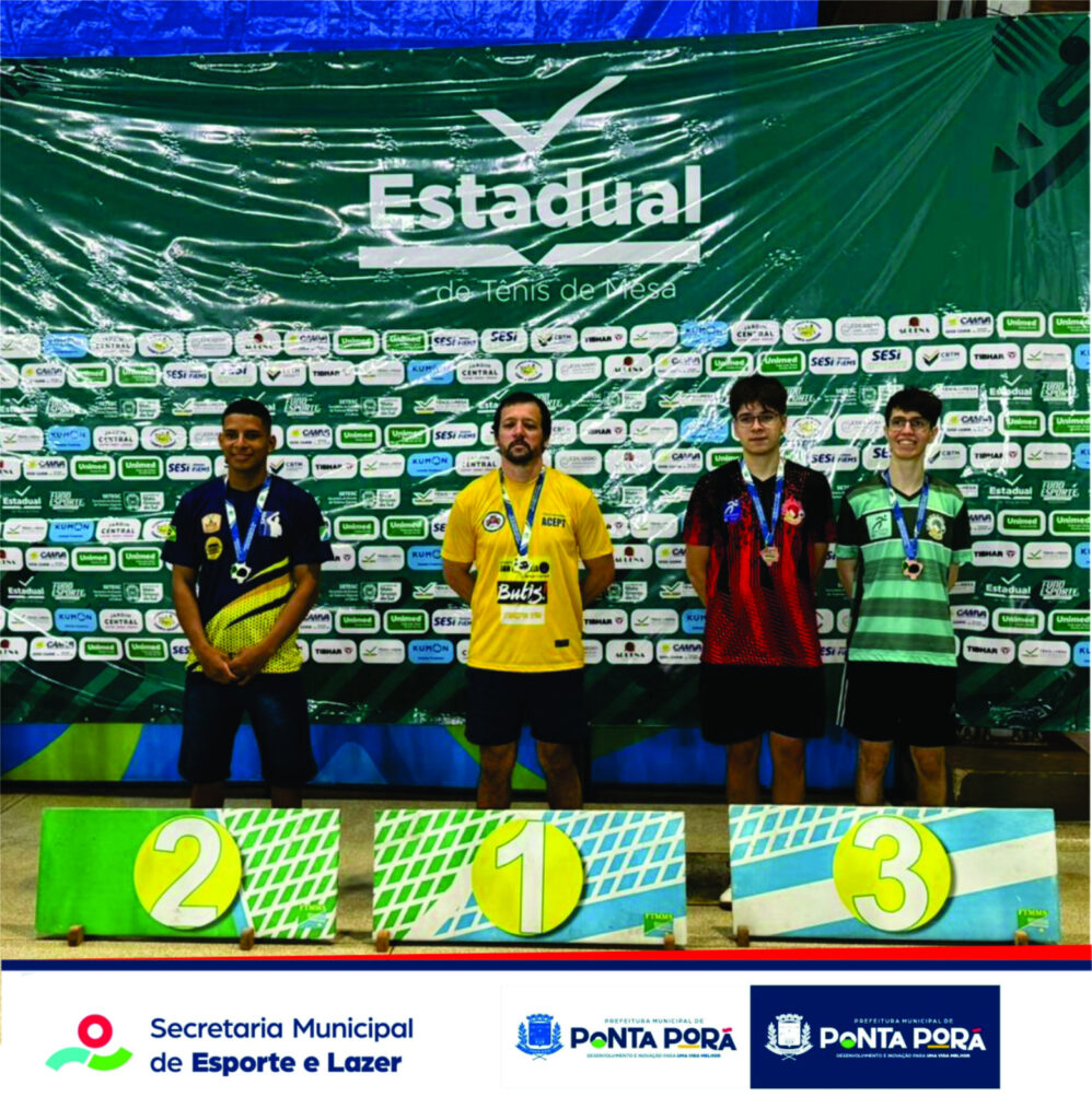 Mesatenistas de Ponta Porã conquistam 1 ouro e 3 medalhas de prata em etapa estadual Mesatenistas de Ponta Porã conquistam 1 ouro e 3 medalhas de prata em etapa estadual
