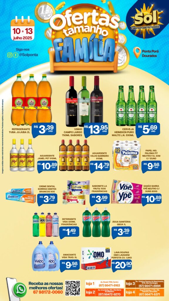 Supermercado Sol e as ofertas tamanho família Supermercado Sol e as ofertas tamanho família