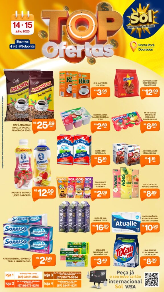Supermercado Sol e as Top ofertas