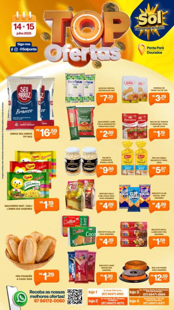 Supermercado Sol e as Top ofertas