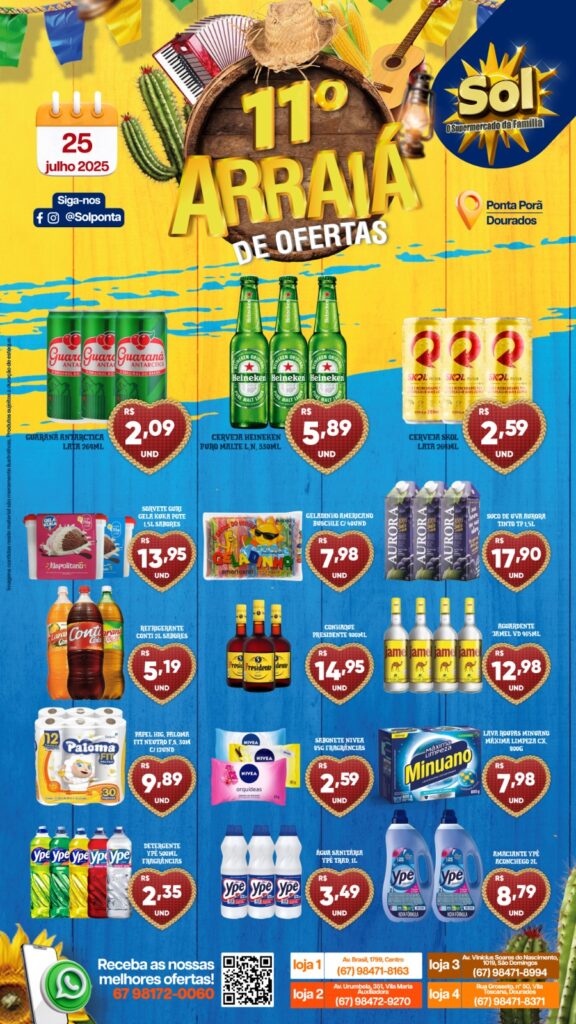 Supermercado Sol e o seu 11º arraiá de ofertas