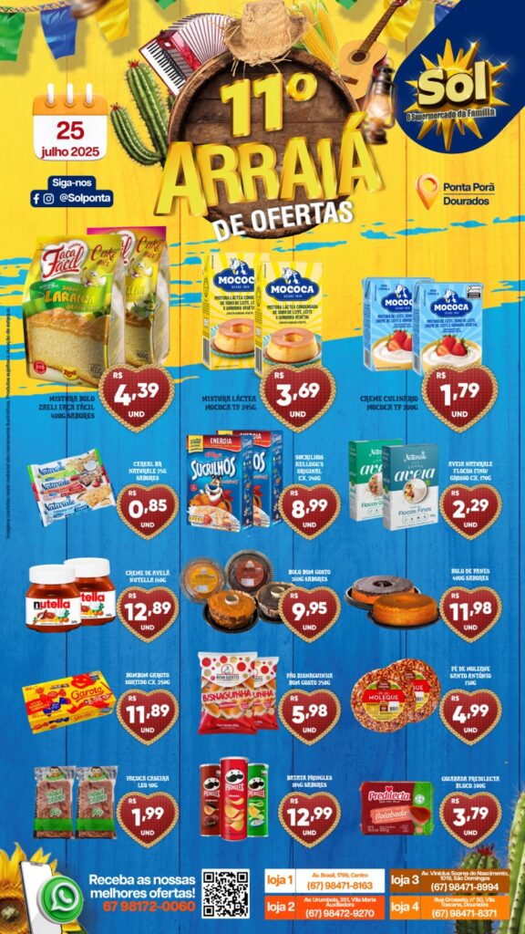 Supermercado Sol e o seu 11º arraiá de ofertas