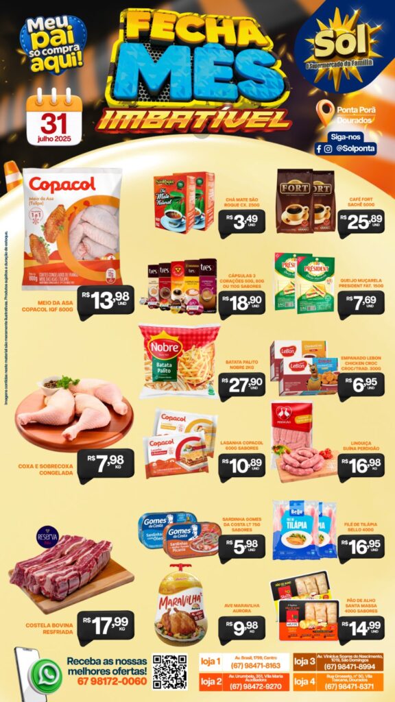 Fecha Mês Imbatível no supermercado Sol