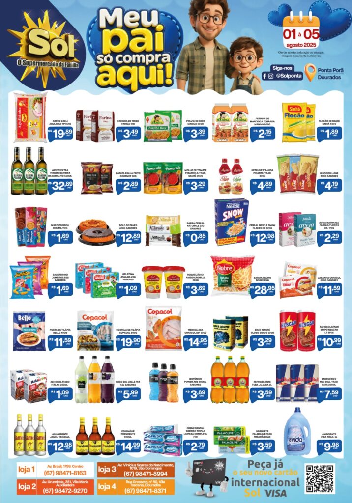 Ofertas Sol: Meu pai só compra aqui