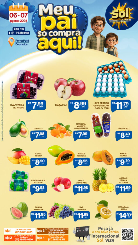 Supermercado Sol e as ofertas da quarta e quinta verde