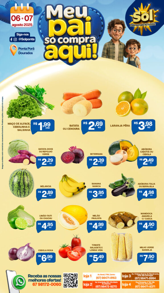 Supermercado Sol e as ofertas da quarta e quinta verde