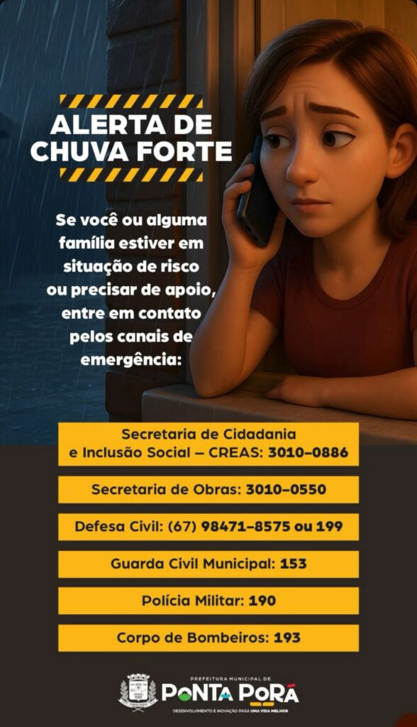 Tempo muda em Ponta Porã e cai a tão esperada chuva na fronteira